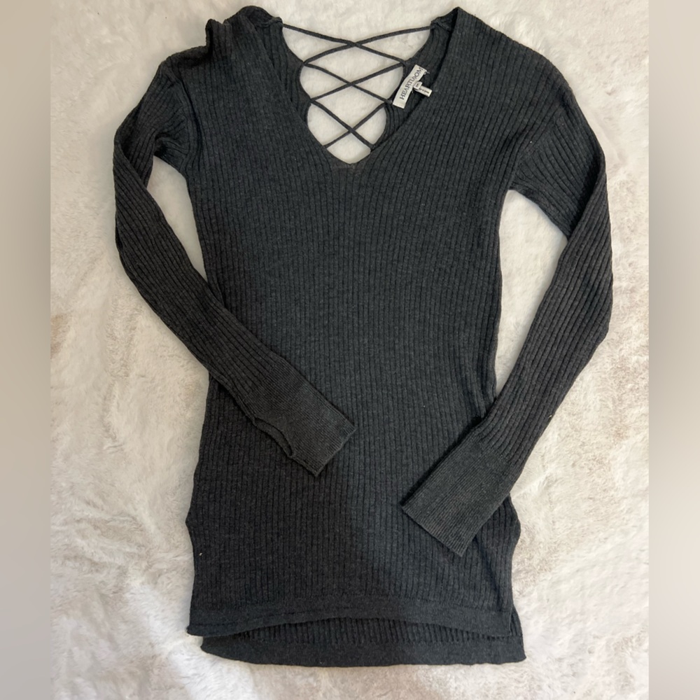 Sexy cozy grey sweater